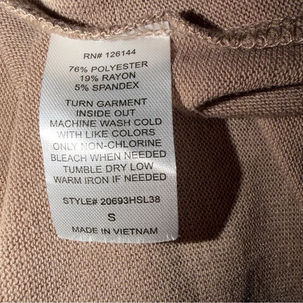 Olivia Blu Duster Cardigan Women’s Small Marled Brown Long Sleeves Pockets - Picture 5 of 5